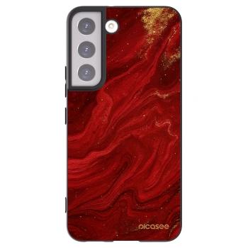 Picasee silikonowe czarne etui na Samsung Galaxy S22 5G - Red