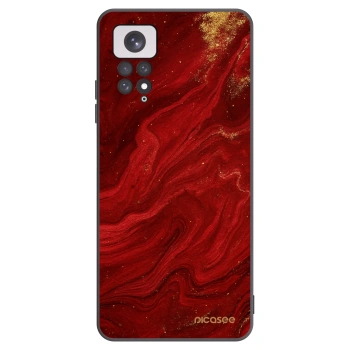 Picasee silikonowe czarne etui na Xiaomi Redmi Note 11 - Red