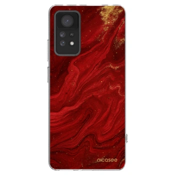 Picasee silikonowe przeźroczyste etui na Xiaomi Redmi Note 11 Pro 5G - Red