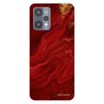 Picasee silikonowe przeźroczyste etui na Realme 9 Pro 5G - Red