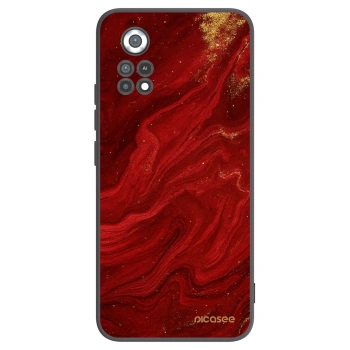 Picasee silikonowe czarne etui na Xiaomi Poco X4 Pro 5G - Red