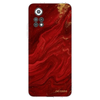 Picasee silikonowe przeźroczyste etui na Xiaomi Poco X4 Pro 5G - Red