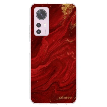 Picasee silikonowe przeźroczyste etui na Xiaomi 12 - Red