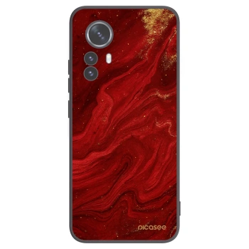 Picasee silikonowe czarne etui na Xiaomi 12 Pro - Red