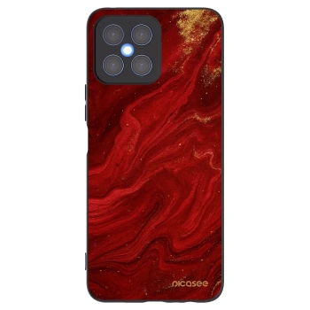 Picasee silikonowe czarne etui na Honor X8 4G - Red