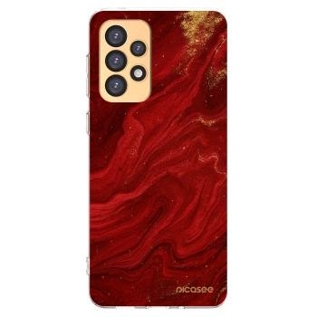 Picasee silikonowe przeźroczyste etui na Samsung Galaxy A33 5G A336 - Red