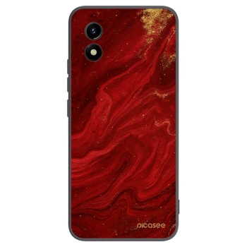 Picasee silikonowe czarne etui na Vivo Y01 - Red
