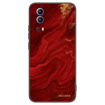 Picasee silikonowe czarne etui na Vivo Y52 5G - Red