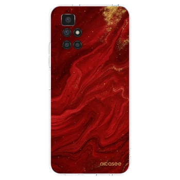 Picasee silikonowe przeźroczyste etui na Xiaomi Redmi 10 (2022) - Red