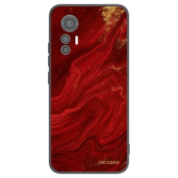 Picasee silikonowe czarne etui na Xiaomi 12 Lite - Red