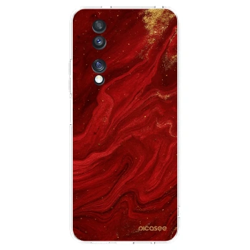 Picasee silikonowe przeźroczyste etui na Honor 70 - Red