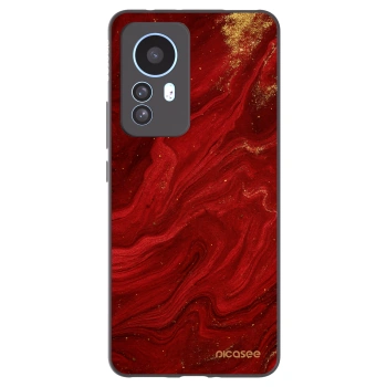 Picasee silikonowe czarne etui na Xiaomi 12T Pro - Red