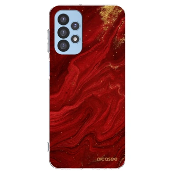 Picasee silikonowe przeźroczyste etui na Samsung Galaxy A23 A235F 4G - Red