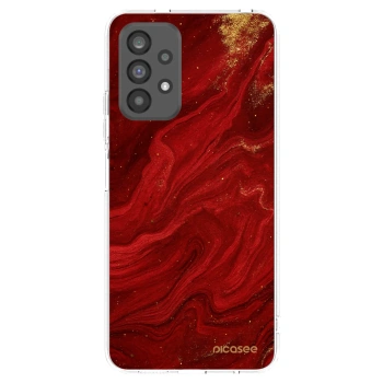 Picasee silikonowe przeźroczyste etui na Samsung Galaxy A73 5G - Red