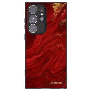 Picasee silikonowe czarne etui na Samsung Galaxy S23 Ultra 5G - Red