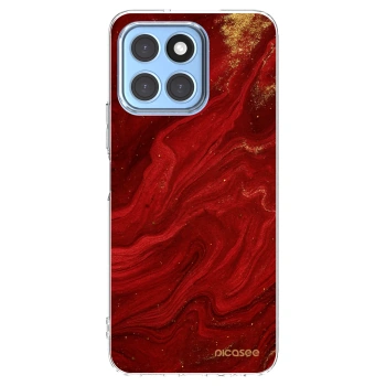 Picasee silikonowe przeźroczyste etui na Honor X6 - Red