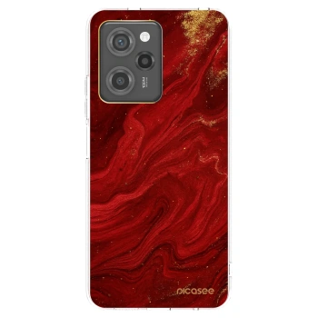 Picasee silikonowe przeźroczyste etui na Xiaomi Poco X5 Pro - Red