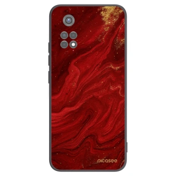 Picasee silikonowe czarne etui na Xiaomi Redmi Note 11S 5G - Red
