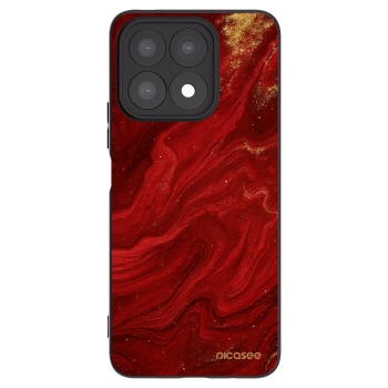 Picasee silikonowe czarne etui na Honor X8a - Red