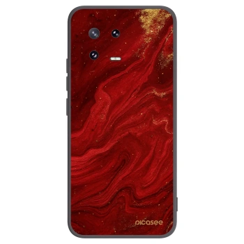 Picasee silikonowe czarne etui na Xiaomi 13 Pro - Red