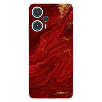Picasee silikonowe przeźroczyste etui na Xiaomi Poco F5 - Red