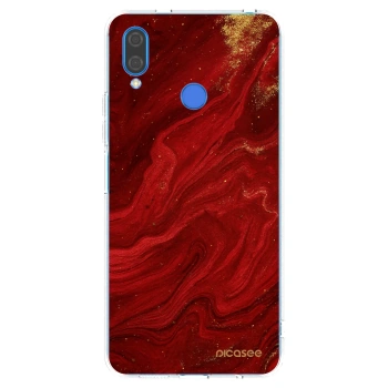 Picasee silikonowe przeźroczyste etui na Huawei Nova 3 - Red