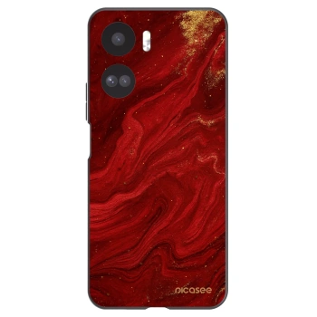 Picasee silikonowe czarne etui na Honor 90 Lite 5G - Red