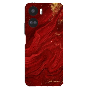 Picasee silikonowe przeźroczyste etui na Honor 90 Lite 5G - Red