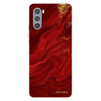 Picasee silikonowe przeźroczyste etui na Motorola Moto G62 - Red