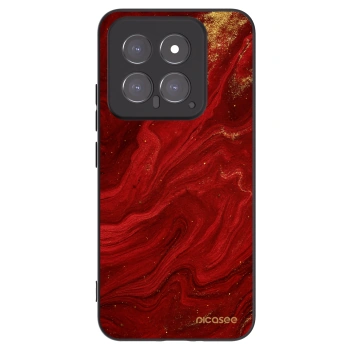 Picasee silikonowe czarne etui na Xiaomi 14 - Red