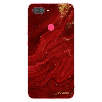 Picasee silikonowe przeźroczyste etui na Xiaomi Mi 8 Lite - Red