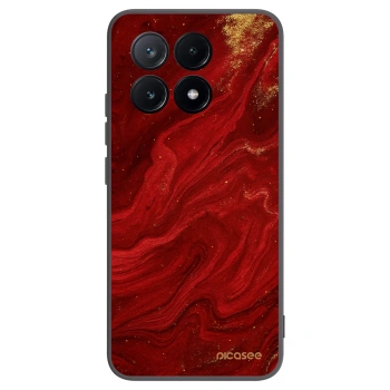 Picasee silikonowe czarne etui na Xiaomi Poco X6 Pro - Red