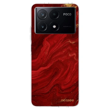 Picasee silikonowe przeźroczyste etui na Xiaomi Poco X6 Pro - Red