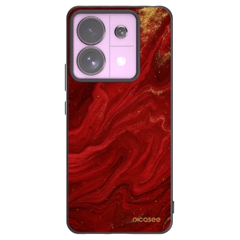 Picasee silikonowe czarne etui na Xiaomi Redmi Note 13 Pro 5G - Red