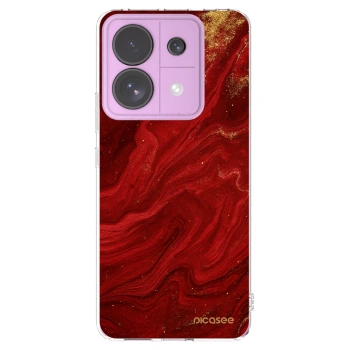Picasee silikonowe przeźroczyste etui na Xiaomi Redmi Note 13 Pro 5G - Red