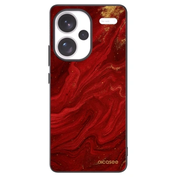 Picasee silikonowe czarne etui na Xiaomi Redmi Note 13 Pro+ 5G - Red