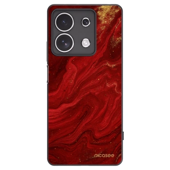 Picasee silikonowe czarne etui na Xiaomi Redmi Note 13 4G - Red