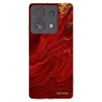 Picasee silikonowe przeźroczyste etui na Xiaomi Redmi Note 13 Pro 4G - Red