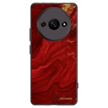 Picasee silikonowe czarne etui na Xiaomi Redmi A3 - Red