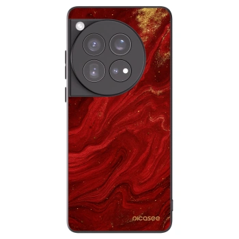 Picasee silikonowe czarne etui na OnePlus 12 5G - Red