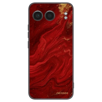 Picasee silikonowe czarne etui na OnePlus Nord 4 - Red