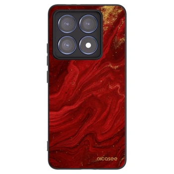 Picasee silikonowe czarne etui na Xiaomi 14T Pro - Red