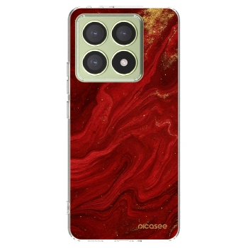 Picasee silikonowe przeźroczyste etui na Xiaomi 14T - Red