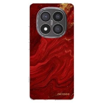 Picasee silikonowe przeźroczyste etui na Xiaomi Redmi Note 14 Pro+ 5G - Red