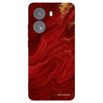Picasee silikonowe czarne etui na Xiaomi Poco X7 - Red