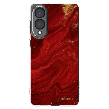 Picasee silikonowe przeźroczyste etui na Samsung Galaxy S25 Edge 5G - Red
