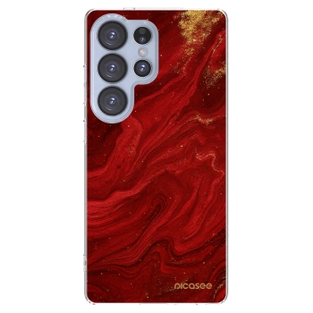Picasee silikonowe przeźroczyste etui na Samsung Galaxy S25 Ultra 5G - Red