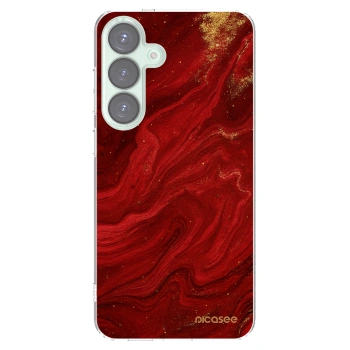 Picasee silikonowe przeźroczyste etui na Samsung Galaxy S25+ 5G - Red