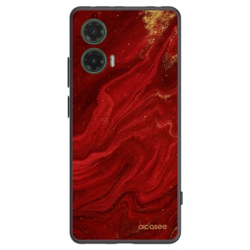 Picasee silikonowe czarne etui na Motorola Moto G35 5G - Red
