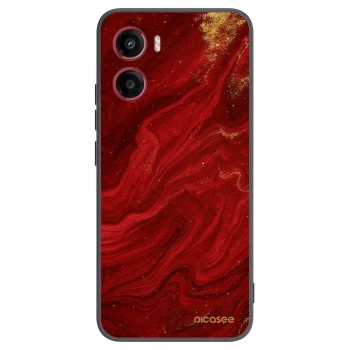 Picasee silikonowe czarne etui na Motorola Moto G05 - Red